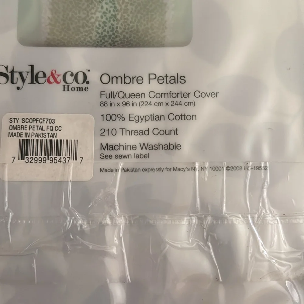 Style & Co OMBRE PETALS Full/Queen Duvet Set